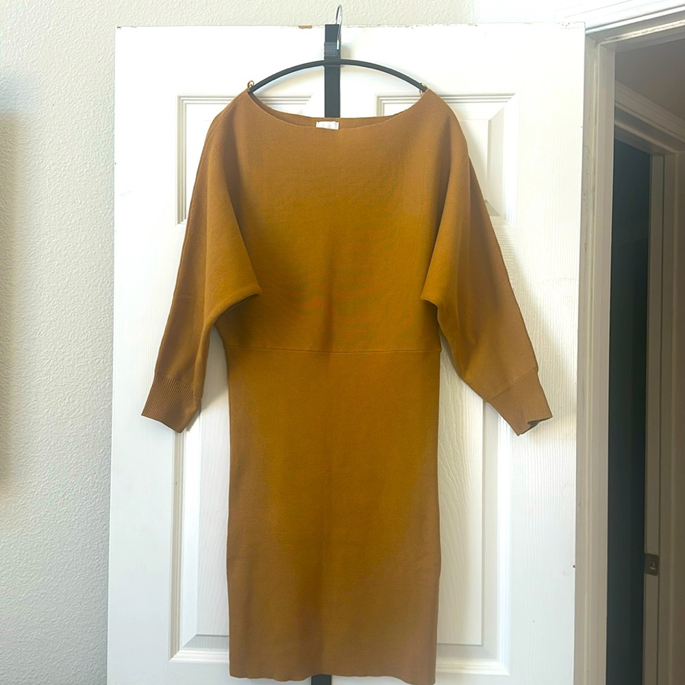 Tan sweater dress